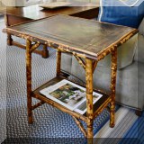F23. Bamboo side table. 